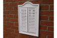 Indoor / Outdoor White Wooden Shutter Garden Mirror - 60 x 40 cm - Decor Interiors