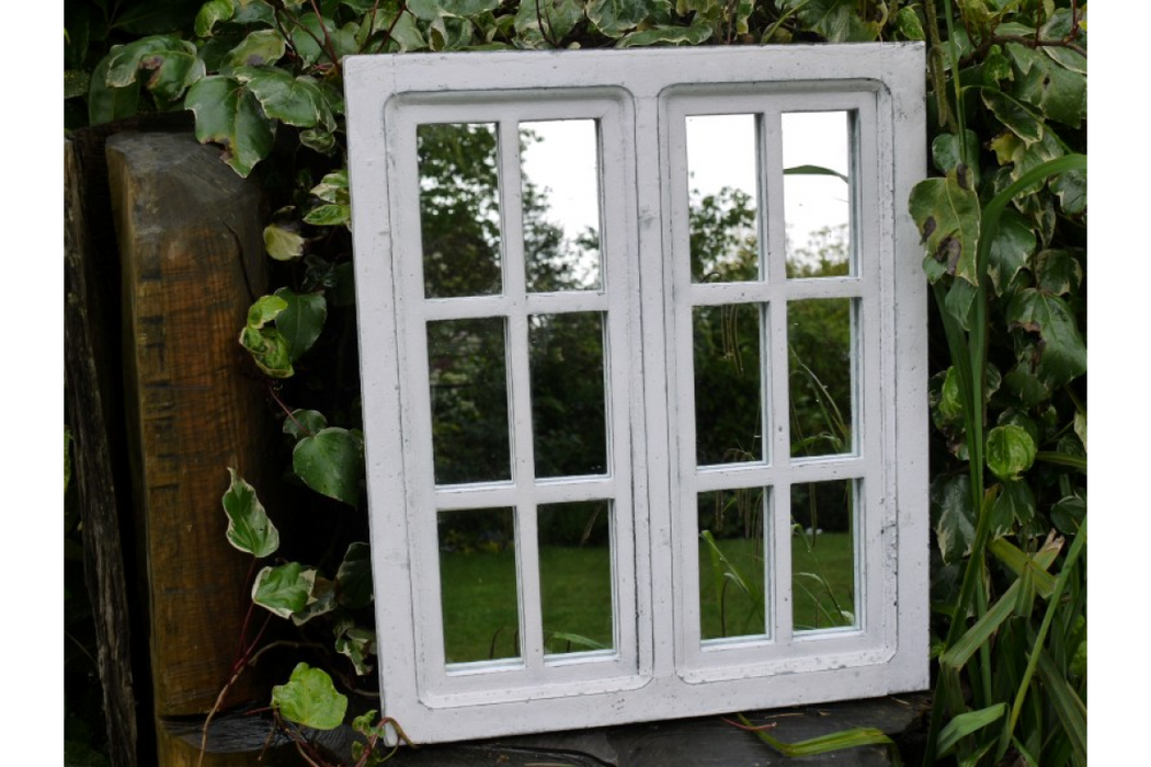 White Window Garden Mirror - 58 x 50 cm - Decor Interiors