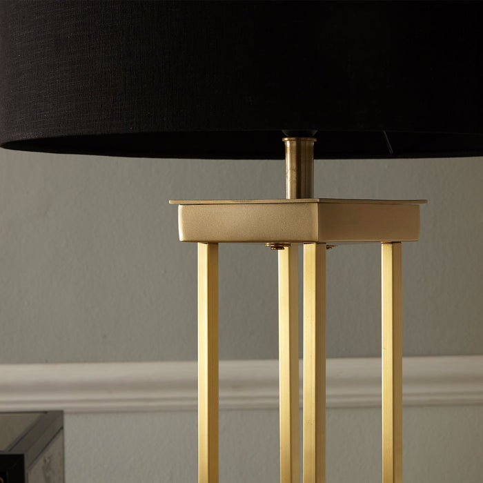 Langston Satin Brass Metal 4 Post Floor Lamp Base