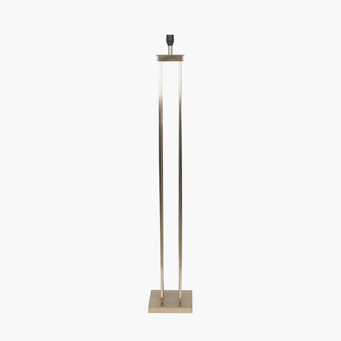 Langston Satin Brass Metal 4 Post Floor Lamp Base