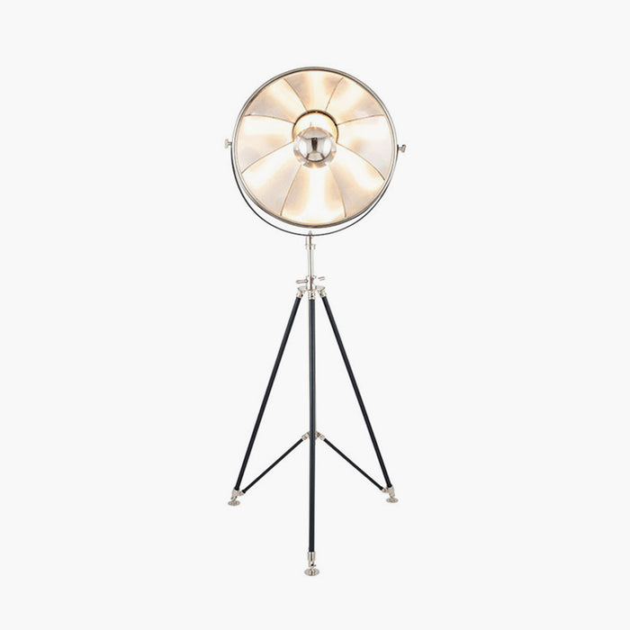 Elstree Black and Silver Metal Tripod Floor Lamp