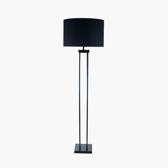 Langston Matt Black Metal Four Post Floor Lamp Base