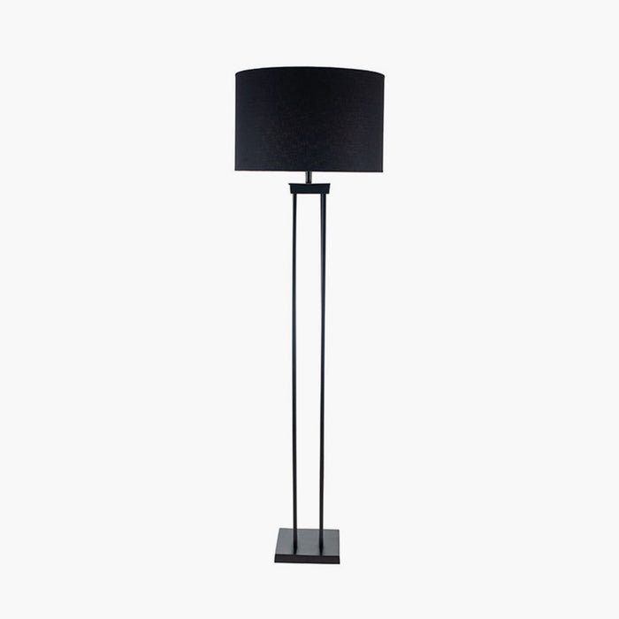 Langston Matt Black Metal Four Post Floor Lamp Base