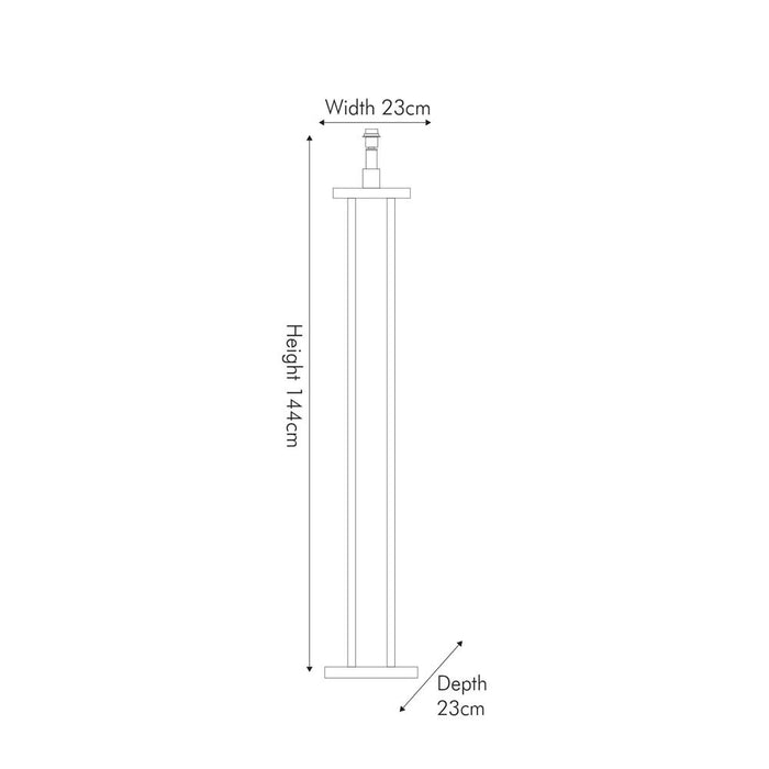 Langston Satin Brass Metal 4 Post Floor Lamp Base