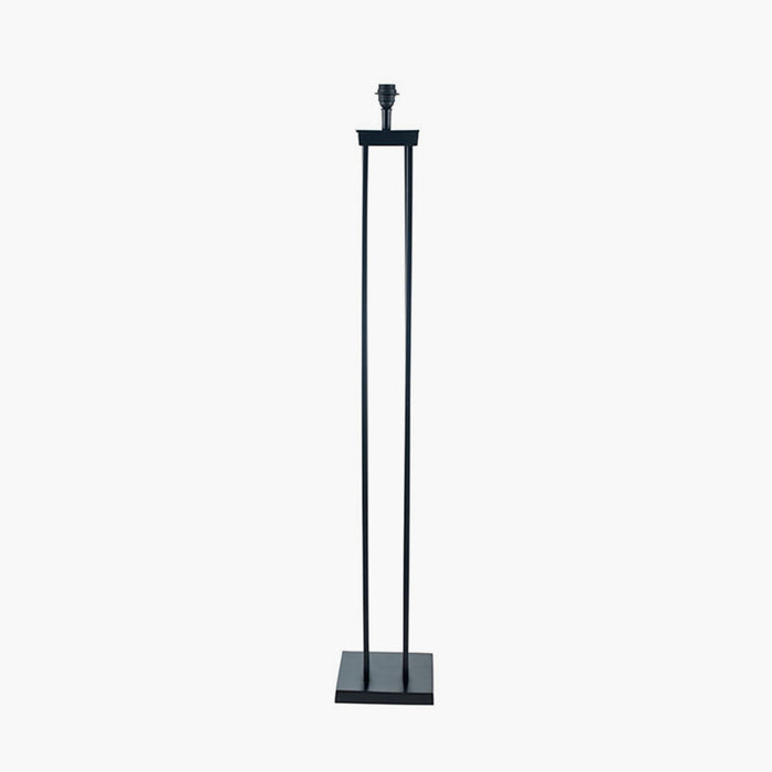 Langston Matt Black Metal Four Post Floor Lamp Base