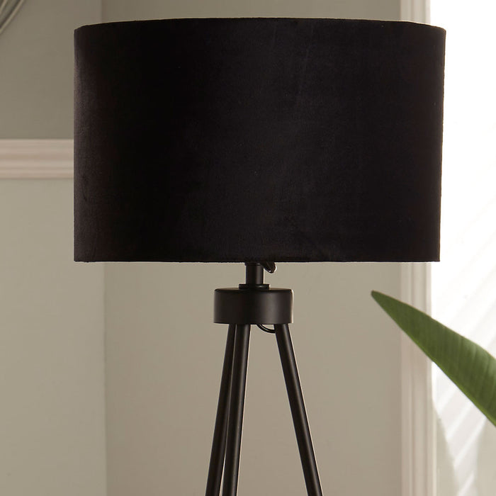 Houston Matt Black Tripod Floor Lamp