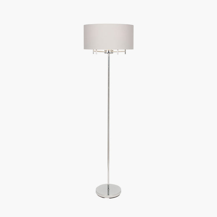 Plaza Silver Metal Floor Lamp