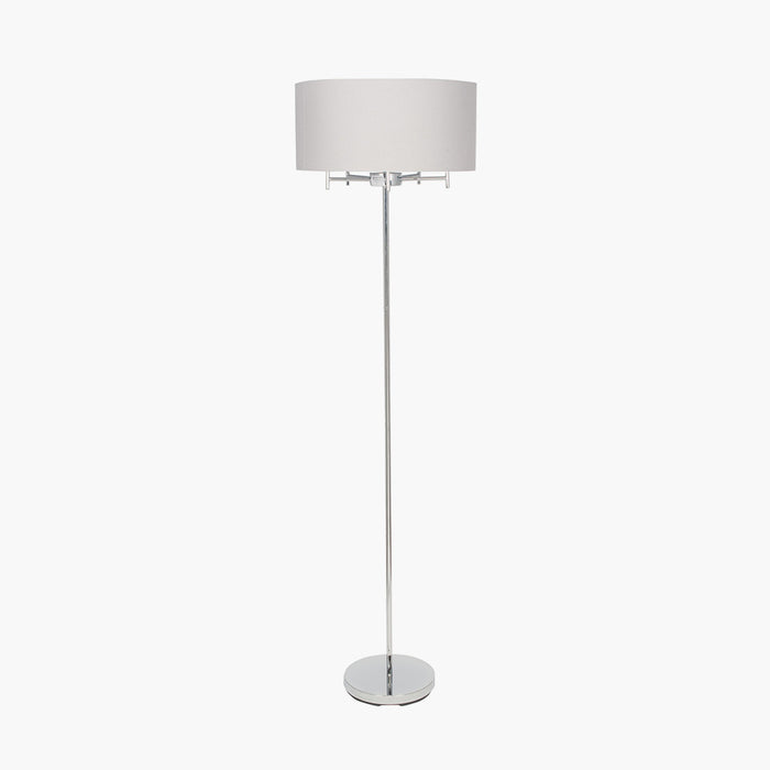 Plaza Silver Metal Floor Lamp