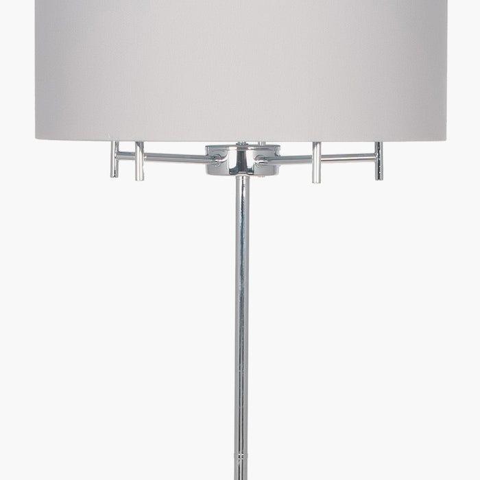 Plaza Silver Metal Floor Lamp