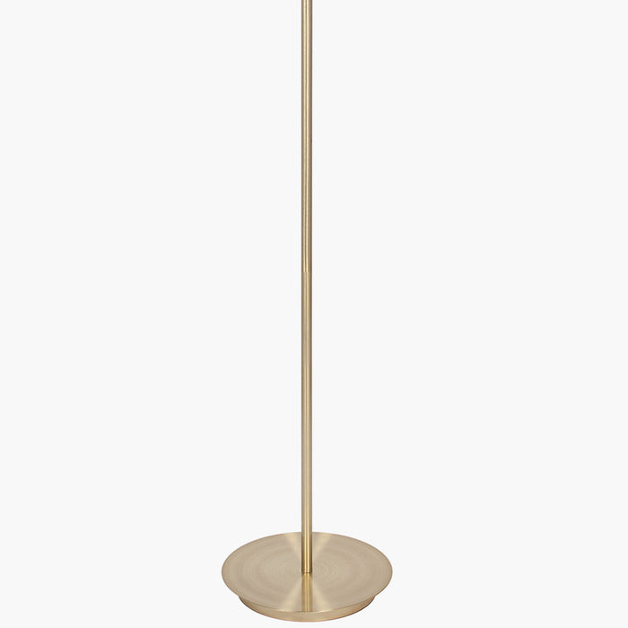 Luxurious Champagne Gold Floor Lamp with Marble Effect Accents