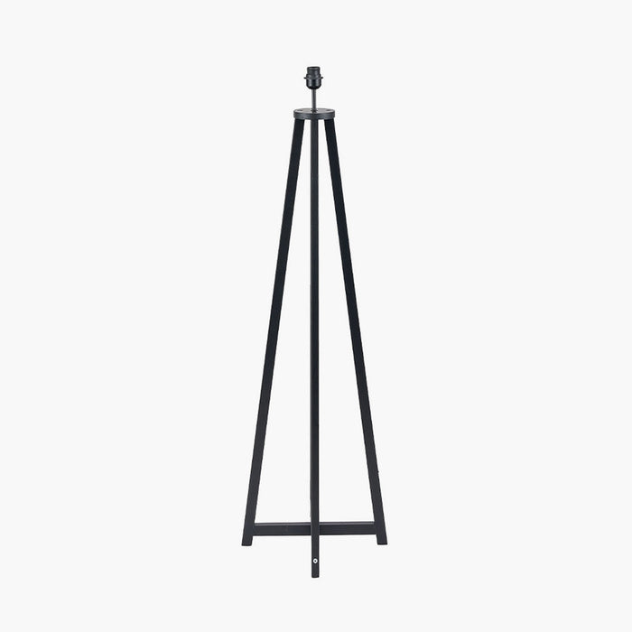 Whitby Matt Black Wood Tapered 4 Post Floor Lamp (Due Back in 16/11/24)