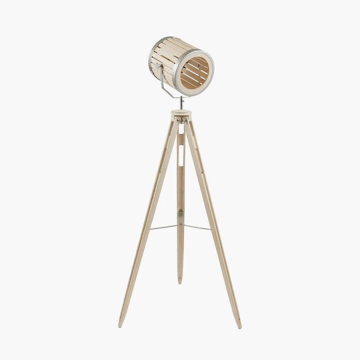 Staithes Natural and Silver Marine Tripod Floor Lamp