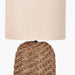 Andros Brown Woven Seagrass Floor Lamp with lined linen cream lampshade- 124cm