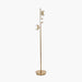 Alondra Gold Metal and White Glass LED Floor Lamp - 147cm