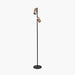 Xena Black and Rose Gold Metal LED Floor Lamp with Adjustable Two Heads - 151cm