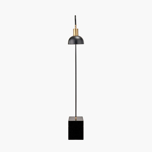 Mayfair Matt Black Domed Task Floor Lamp with movable Lampshade - 141cm