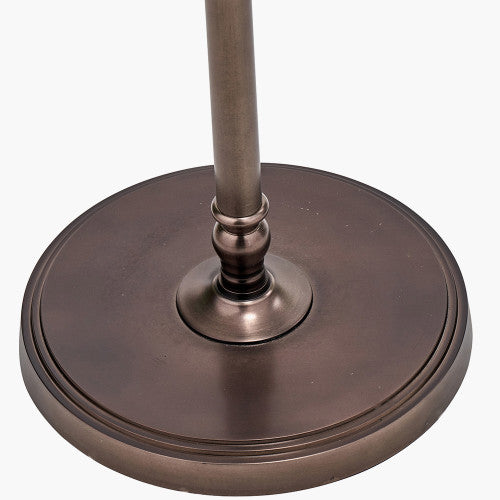 Piero Antique Bronze Metal Candlestick Floor Lamp Base