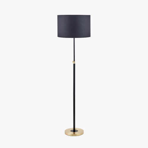 Bryce Black & Gold Adjustable Floor Lamp,Black Shade  ( Due Back In 12/11/2024 )