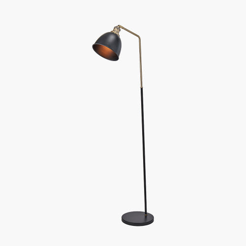 Augusto Black & Gold Task Floor Lamp with Moveable Head - 170cm  ( Due Back In 12/11/2024 )