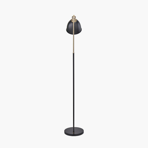 Augusto Black & Gold Task Floor Lamp with Moveable Head - 170cm  ( Due Back In 12/11/2024 )