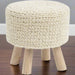 Yvette Knitted Stool in Natural