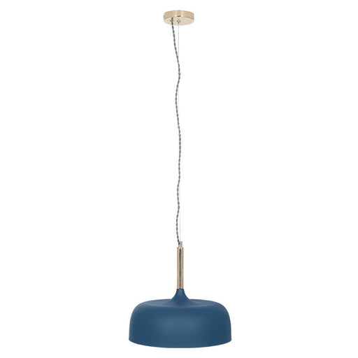 Anke Matt Indigo Domed Metal Pendant Ceiling Light