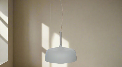 Anke Matt Grey Domed Metal Pendant Ceiling Light