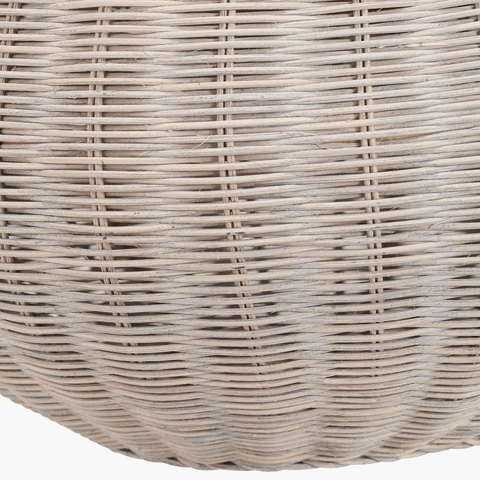 Allona Grey Wash Woven Rattan Pendant - 40cm