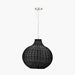 Allona Black Woven Rattan Pendant - 40cm