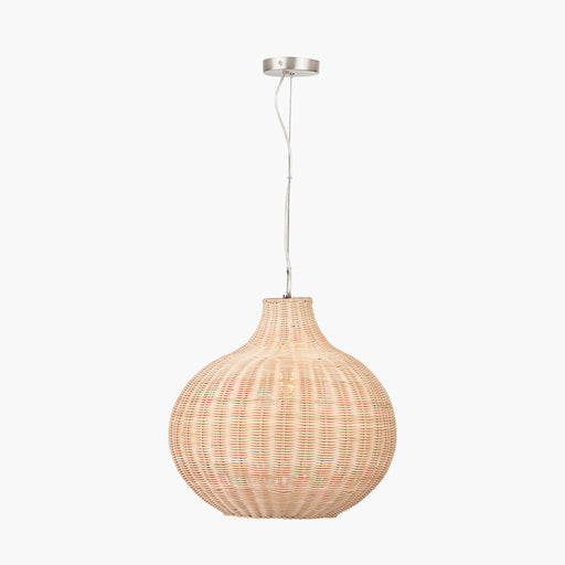 Allona Natural Woven Rattan Pendant - 40 cm