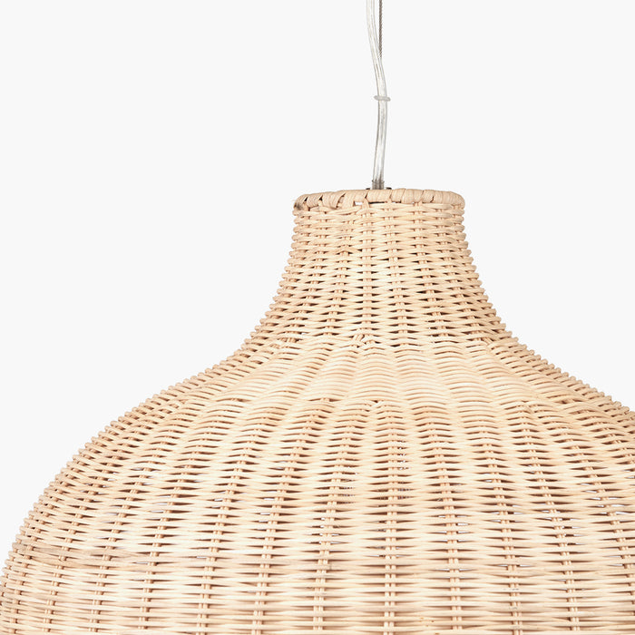 Allona Natural Woven Rattan Pendant - 40cm