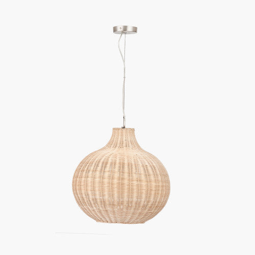 Allona Natural Woven Rattan Pendant - 40cm