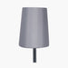 Karolina Steel Grey Oval Polysilk Tapered Shade