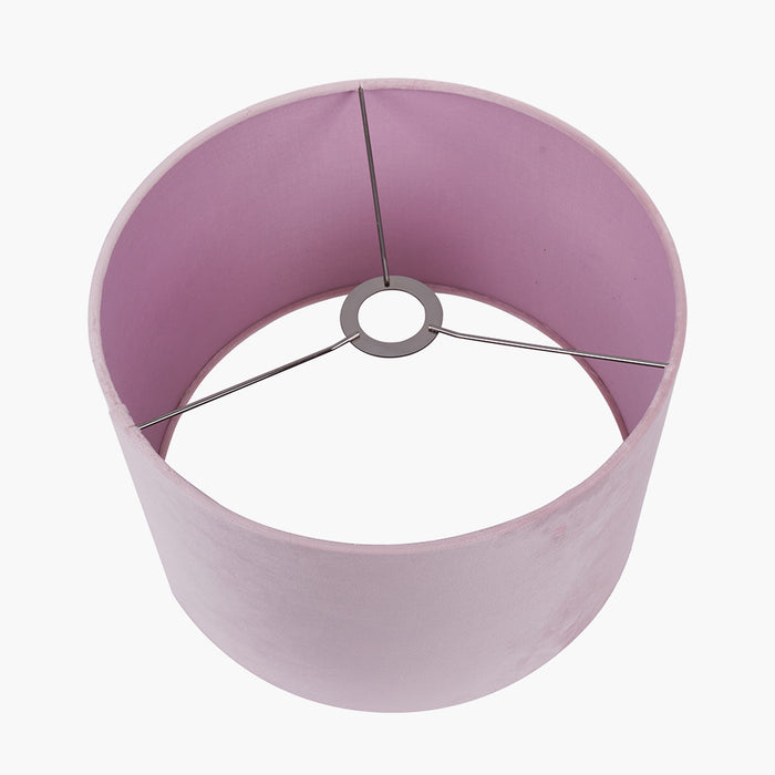 Blush Velvet Cylinder Shade- 25cm