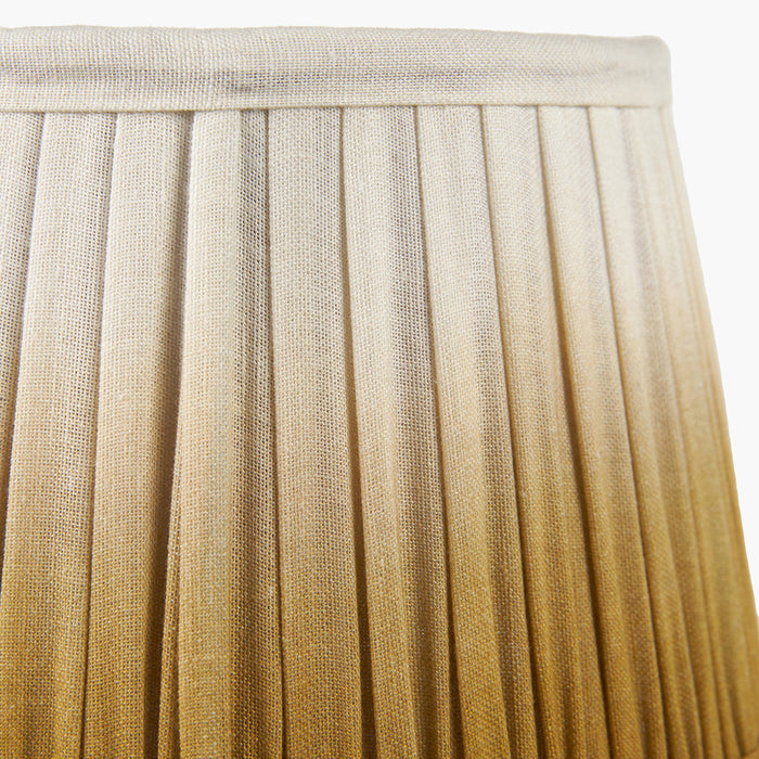 Mustard Ombre Soft Pleated Tapered Shade - 30cm