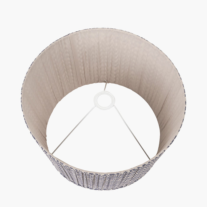 Blue Chevron Mushroom Pleat Shade- 45cm