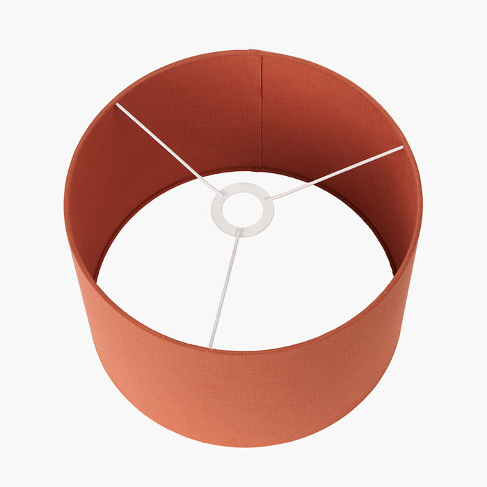 Cinnamon Self Lined Linen Drum Shade - 30cm