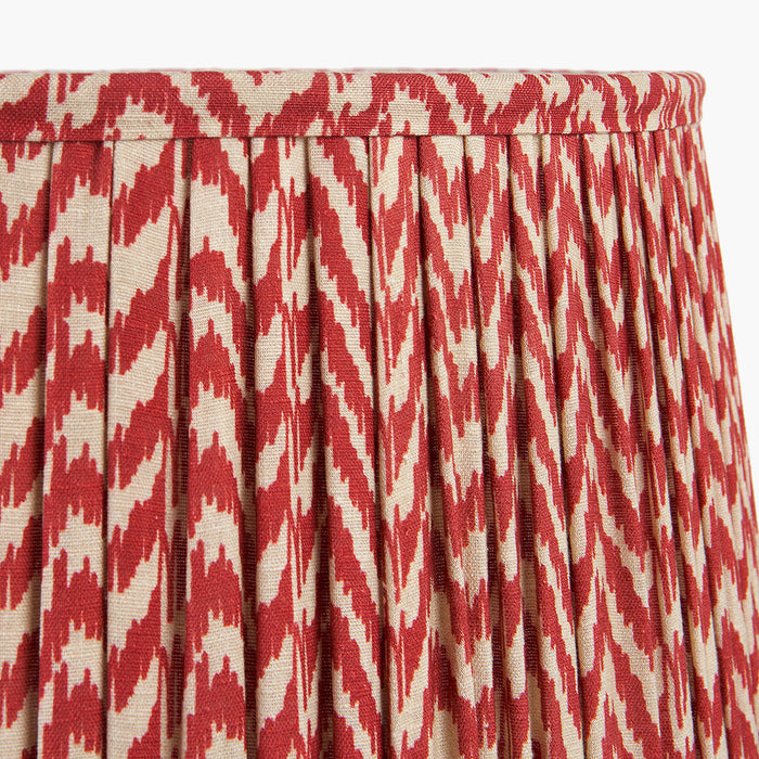 Isaline Red Chevron Mushroom Pleat Shade