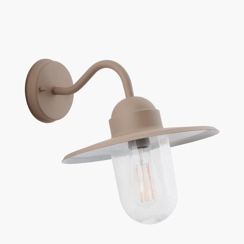 Lilium Taupe Metal and Glass Fisherman Wall Light