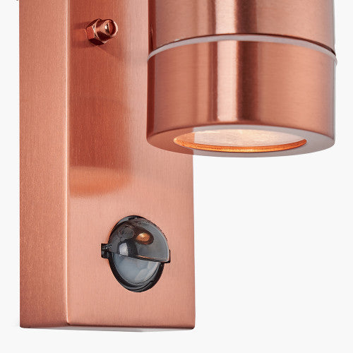 Lantana Copper Metal Dual PIR Wall Light