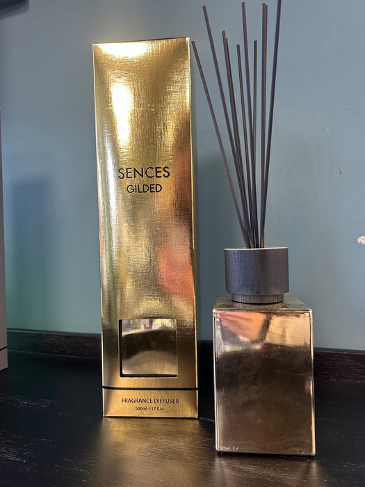 Sences Gilded Reed Diffuser - 500ml - Cashmere & Vanilla Fragrance