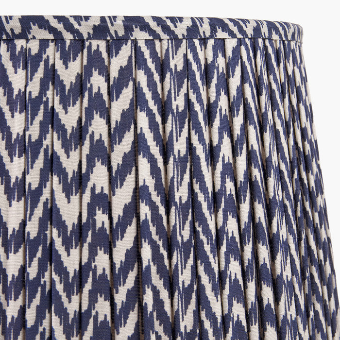 Kristina Blue Chevron Mushroom Pleat Shade- 35cm