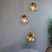 Dimple 3 Pendant Ceiling Light Pendant in Brass