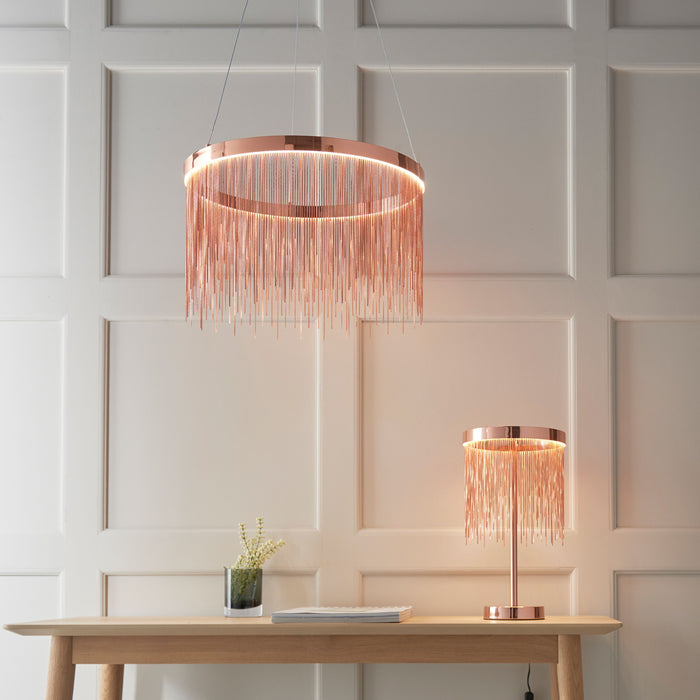 Fringe on sale table lamp