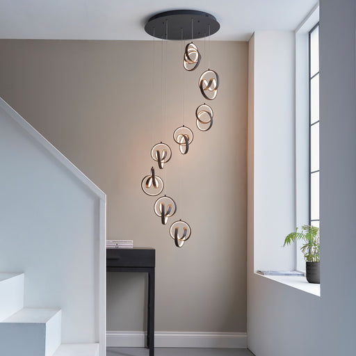 Cosma Matte Black & Gold Pendant Light