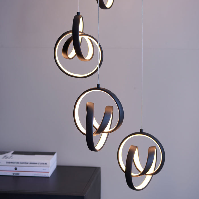 Cosma Matte Black & Gold Pendant Light