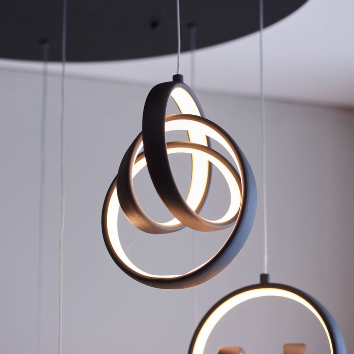 Cosma Matte Black & Gold Pendant Light