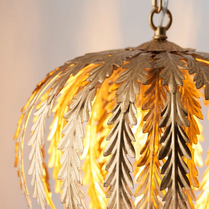 Delphine Gold Leaf Ceiling Light Pendant