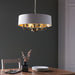 Highclere Six Pendant Light in Antique Brass