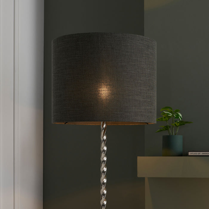 Suki Floor Lamp in Bright Nickel